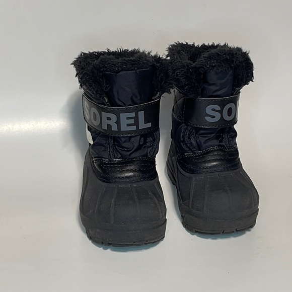 Sorel Boys' Toddler Snow Commander Winter Boots - Size 6 black - Picture 1 of 8